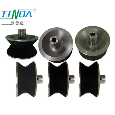 OEM چرخ های پوشش لاستیکی ضد لباس V-groove برای حرکت راهنما