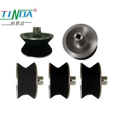 OEM چرخ های پوشش لاستیکی ضد لباس V-groove برای حرکت راهنما